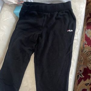 Fila fleece sweatpants! Never worn! Black Size L!